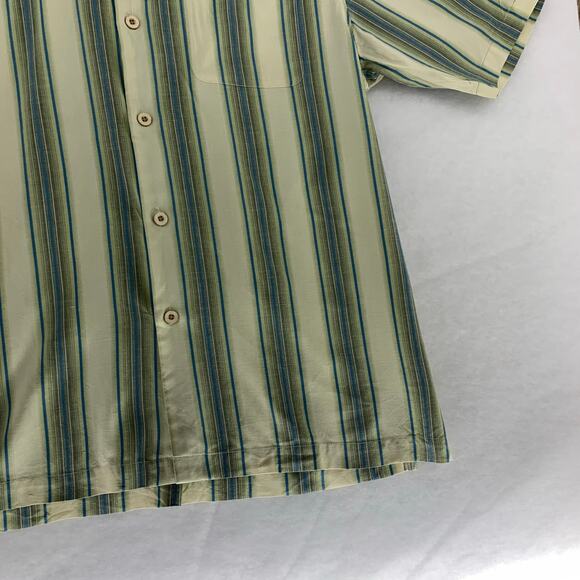 Tommy Bahama Striped Short Sleeve Casual Mens Button Down Shirt Size M - Picture 9 of 14